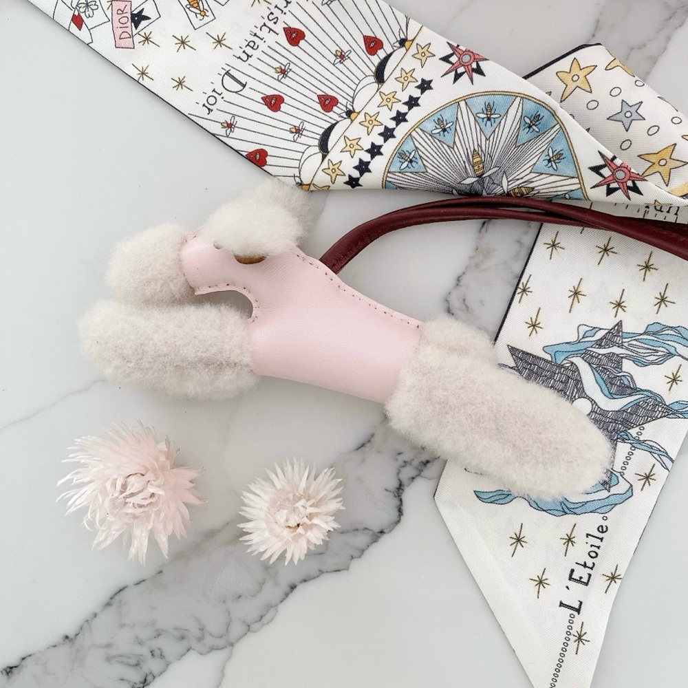 Handmade poodle bag charm